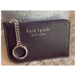 Kate Spade • Slim Card Holder • Zip + Keychain